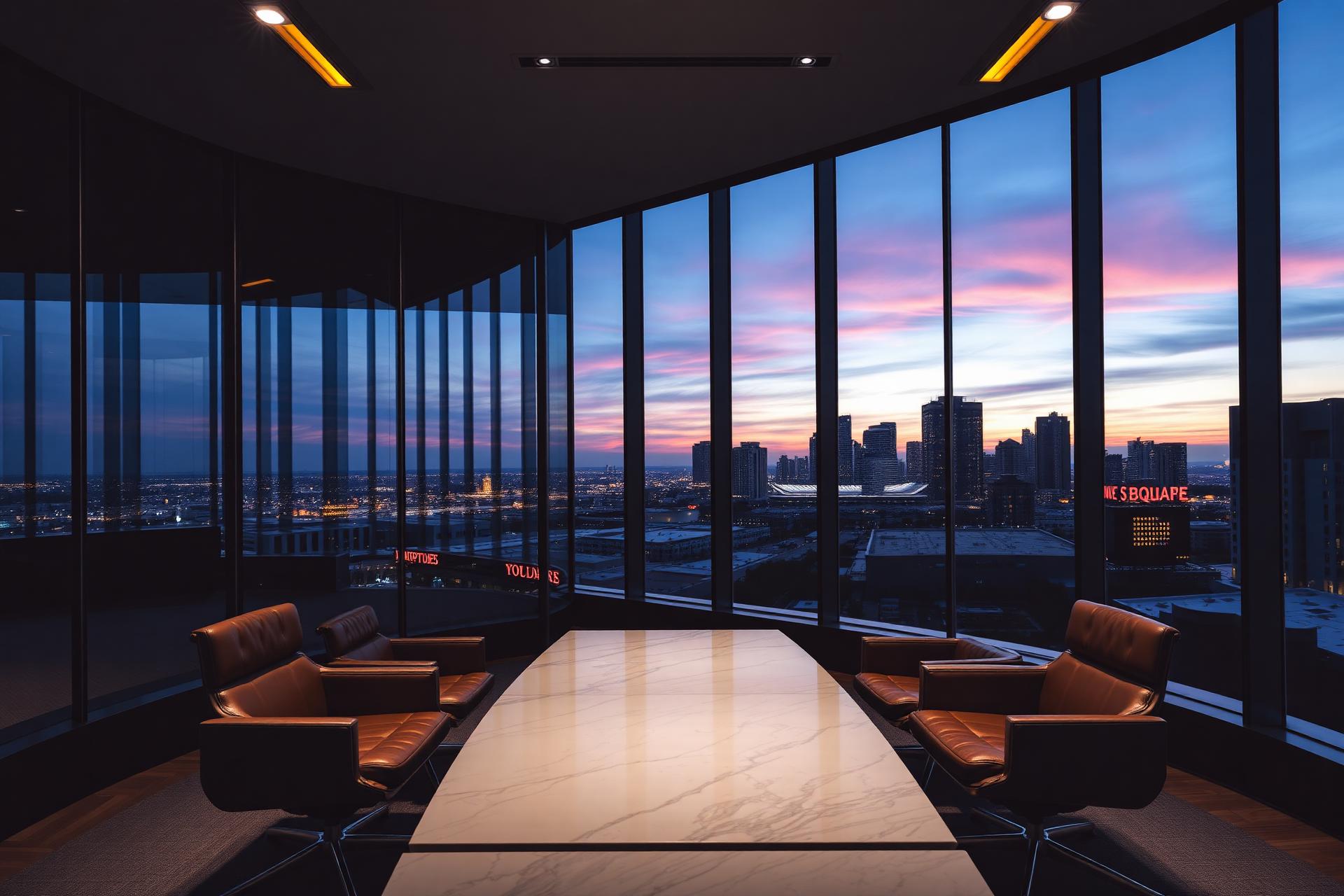 New York City skyline at dusk